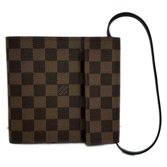 LOUIS VUITTON CD Case with Shoulder Strap Ebene Damier - 182-071525 - Picture 1 of 7